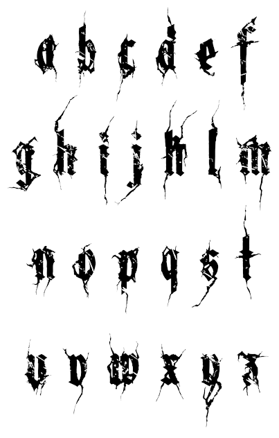 black metal font